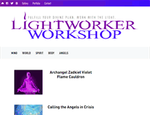 Tablet Screenshot of lightworkerworkshop.com